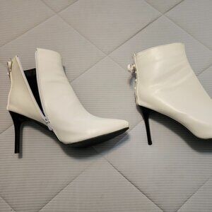 Pointed Toe Stiletto Classics Side Zip Ankle Boots Lace Up Mid Heels Shoes